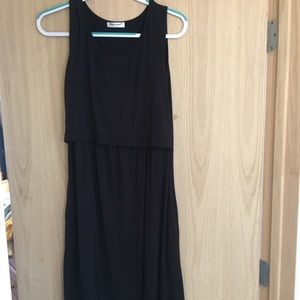 Black nursing friendly tank dress